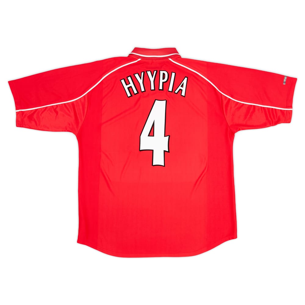 2000-02 Liverpool Home Shirt Hyypia #4 - Excellent 9/10 - (L)