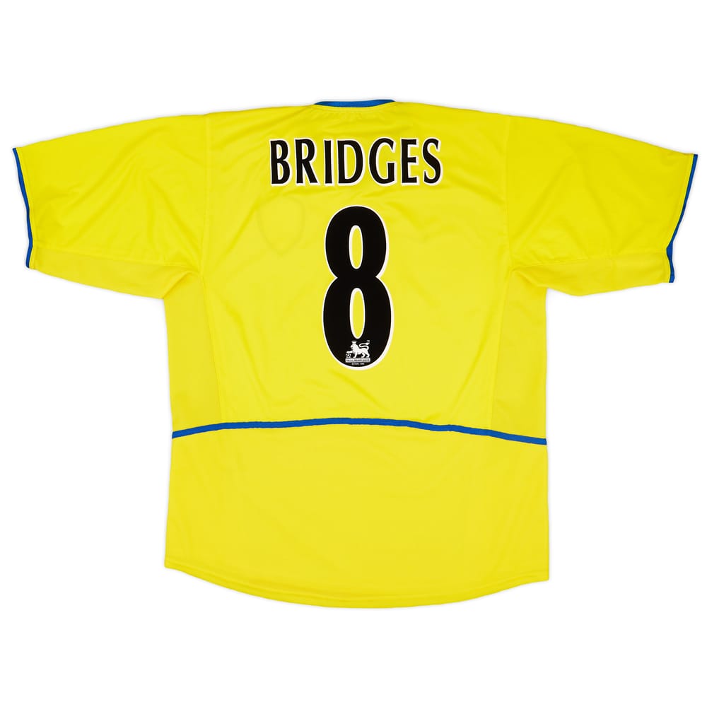 2002-03 Leeds United Away Shirt Bridges #8 - 8/10 - (XL)