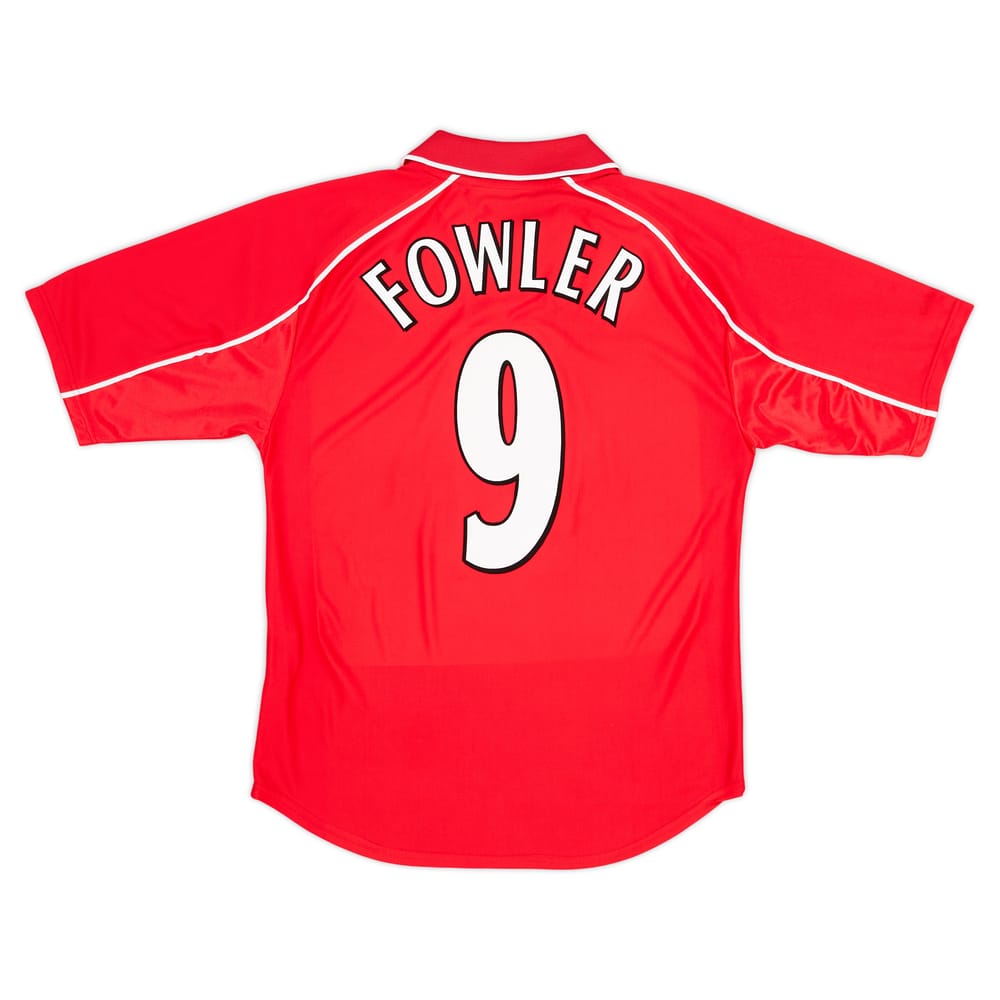 2000-02 Liverpool Home Shirt Fowler #9 - Excellent 9/10 - (L)