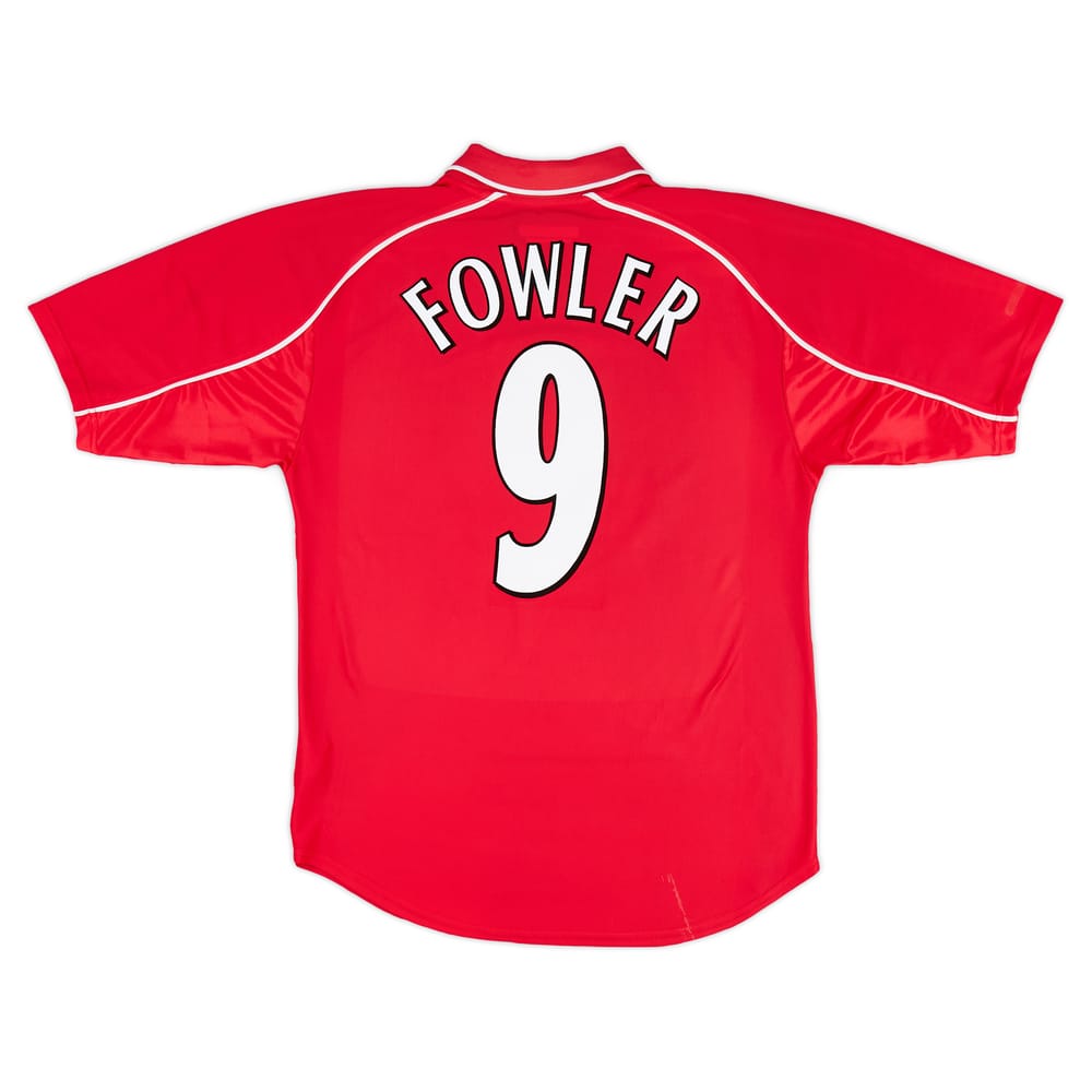 2000-02 Liverpool Home Shirt Fowler #9 - Very Good 6/10 - (M)