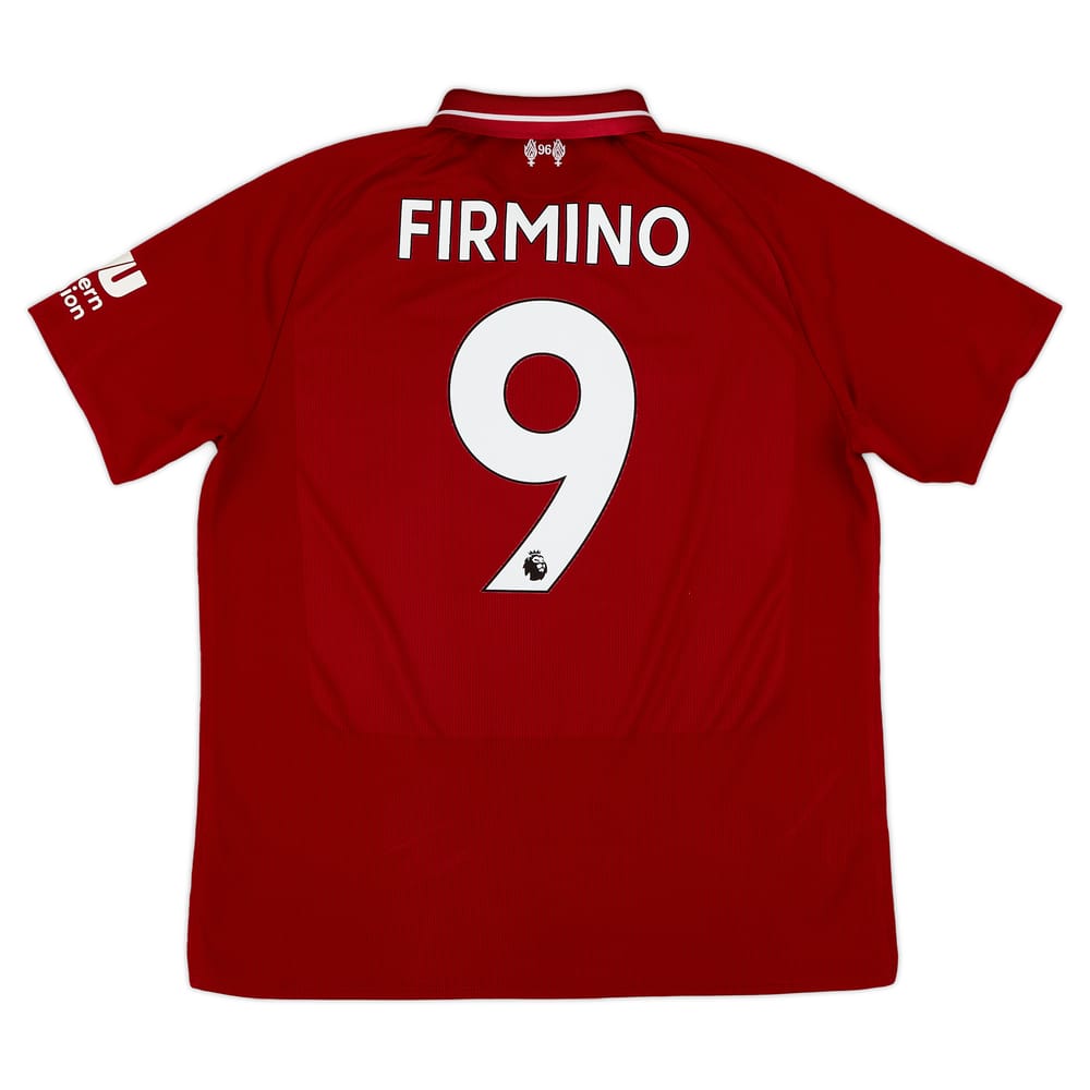 2018-19 Liverpool Home Shirt Firmino #9 - Very Good 6/10 - (L)