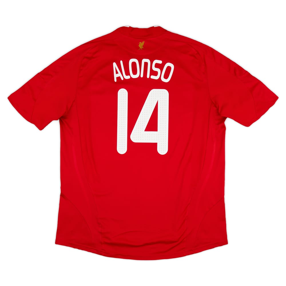 2008-10 Liverpool CL Home Shirt Alonso #14 - Good 5/10 - (XXL)