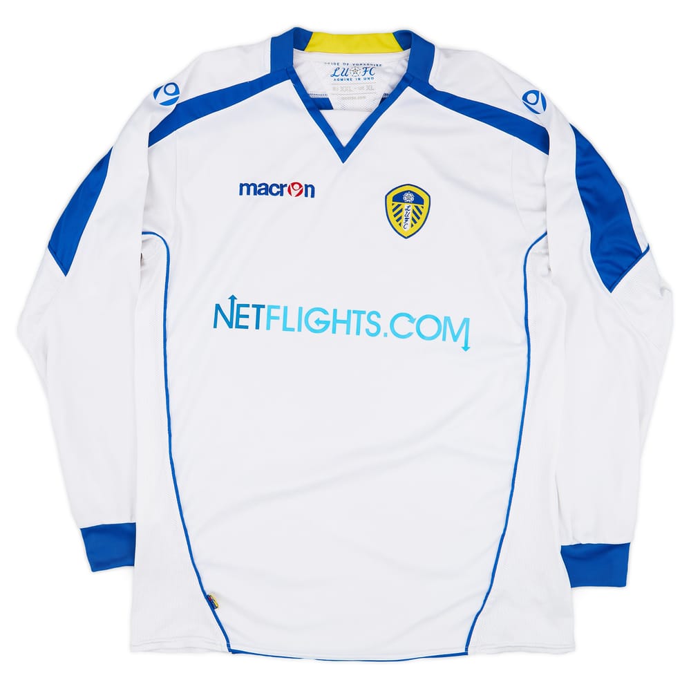 2008-09 Leeds United Home L/S Shirt - 9/10 - (XL)
