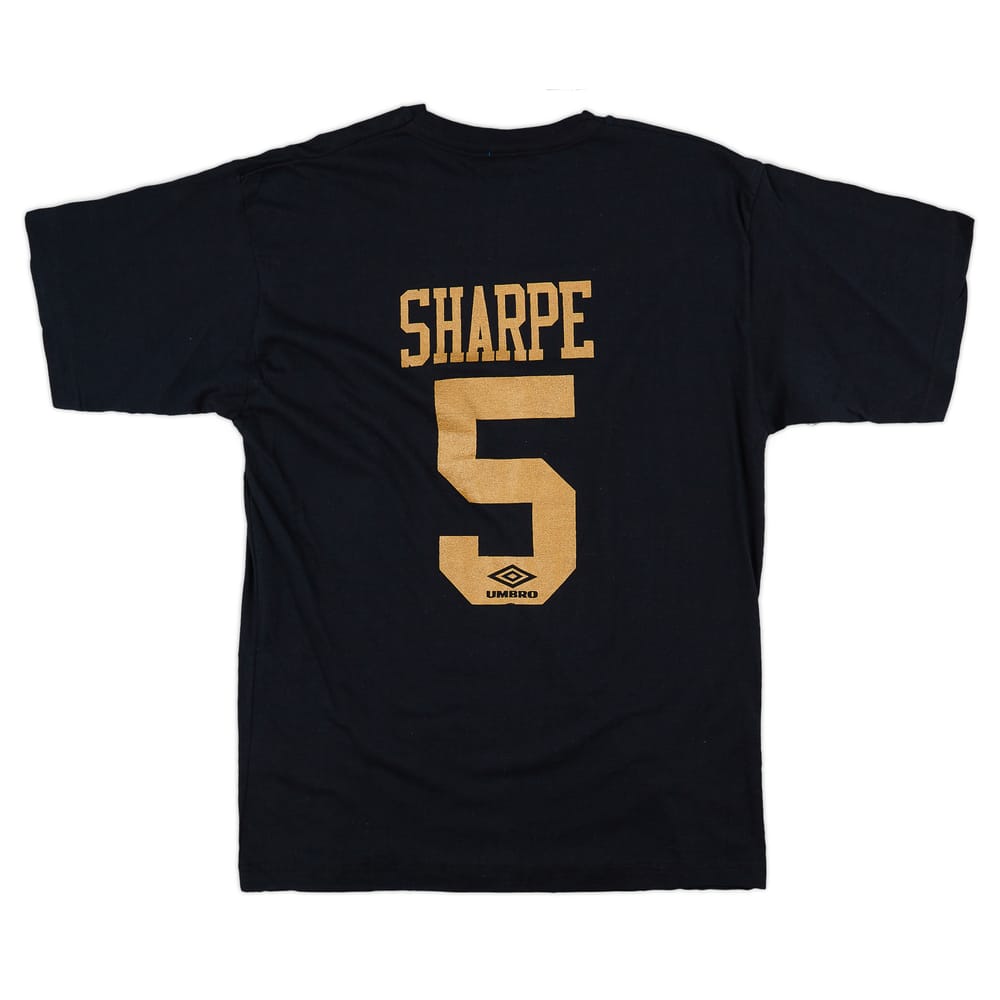1994-96 Manchester United Umbro Graphic Tee Sharpe #5 - 9/10 - (XL)