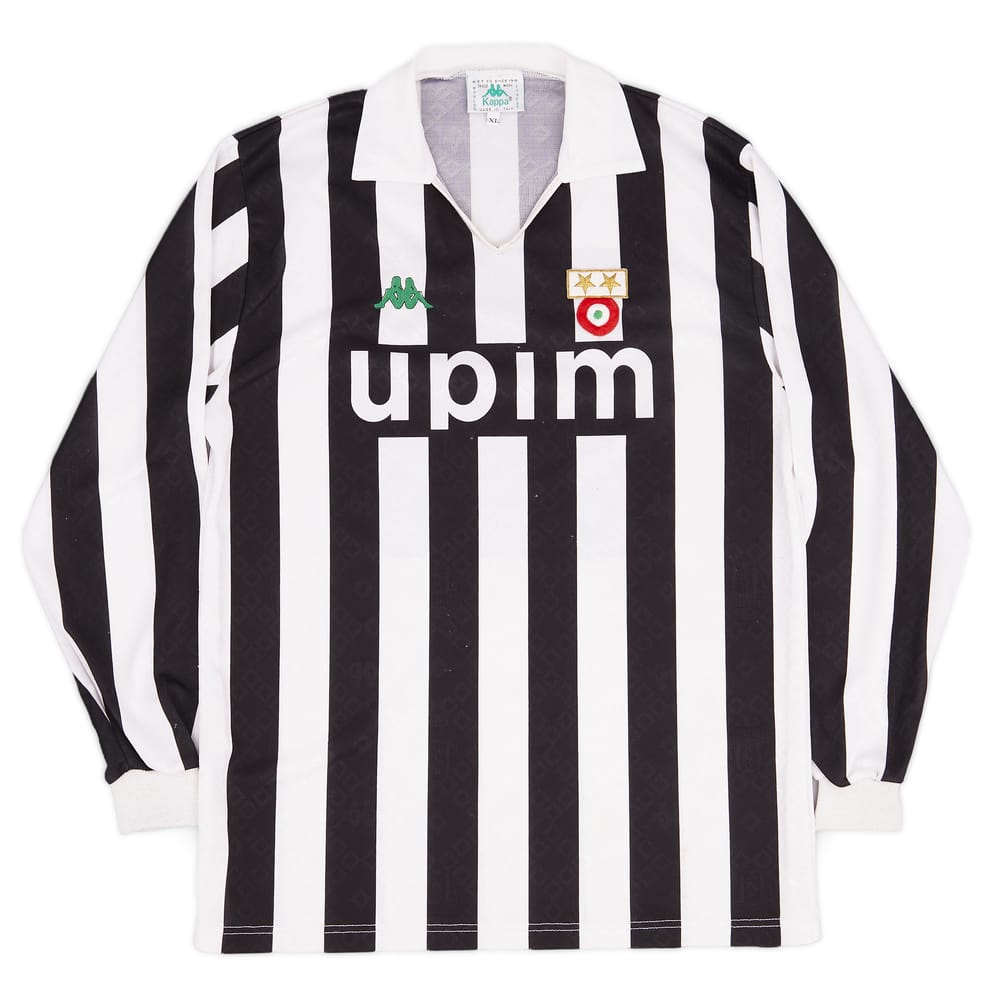 1990-91 Juventus Home L/S Shirt - 9/10 - (XL)