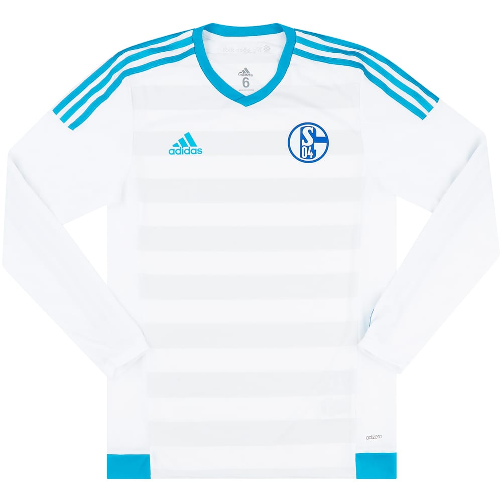 2016-17 Schalke Player Issue Away L/S Shirt - 8/10 - (S)