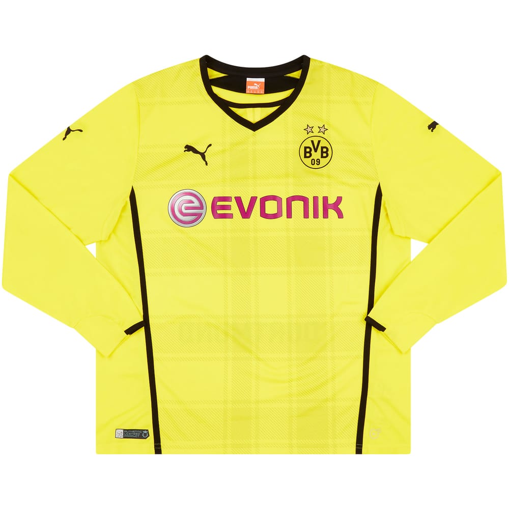 2013-14 Borussia Dortmund Home L/S Shirt - 8/10 - (XXL)