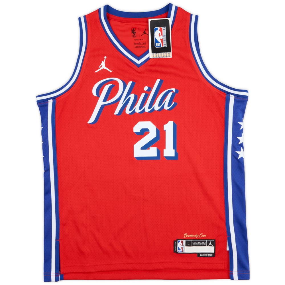 2020-24 Philadelphia 76ers Embiid #21 Jordan Swingman Alternate Jersey (L.Kids)