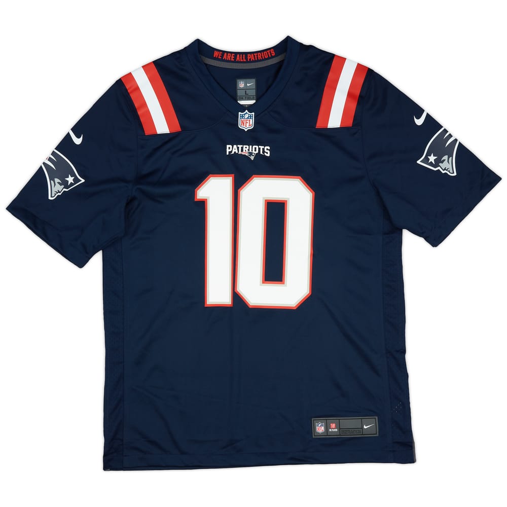 2021-23 New England Patriots Jones #10 Nike Game Home Jersey (L)
