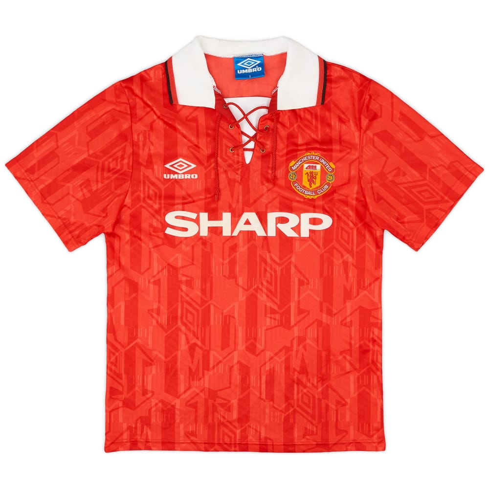 1992-94 Manchester United Home Shirt Lee Sharpe - 9/10 - (S)