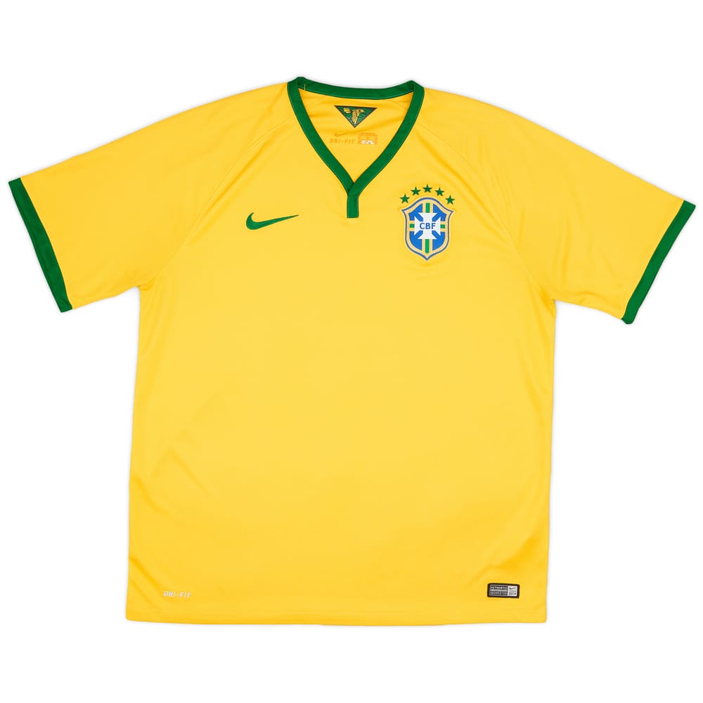 2014-15 Brazil Home Shirt - 8/10 - (XL)