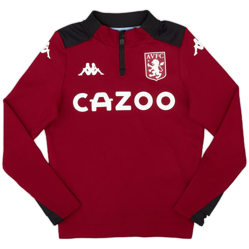 2021-22 Aston Villa Kappa 1/4 Zip Track Jacket - 9/10 - (S.Boys)