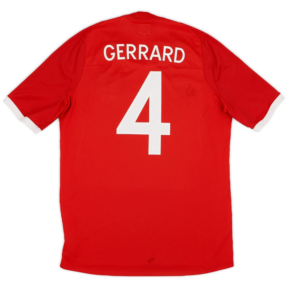 2010-11 England Away Shirt Gerrard #4 - 5/10 - (M)