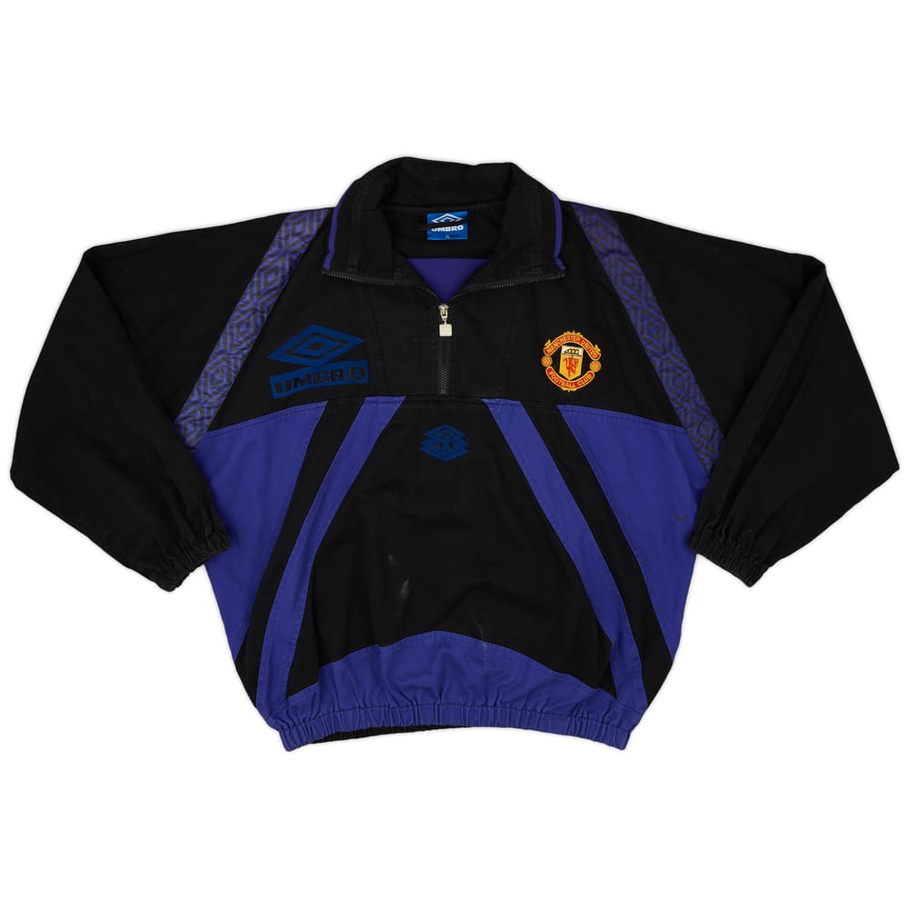 1996-97 Manchester United Umbro 1/4 Zip Drill Top - 7/10 - (XL)