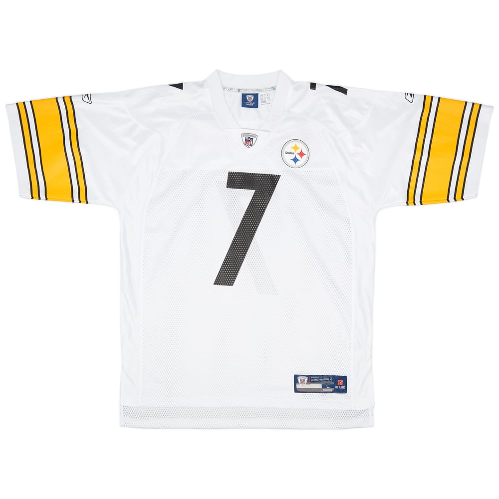 2008-11 Pittsburgh Steelers Roethlisberger #7 Reebok On Field Away Jersey (Excellent) L