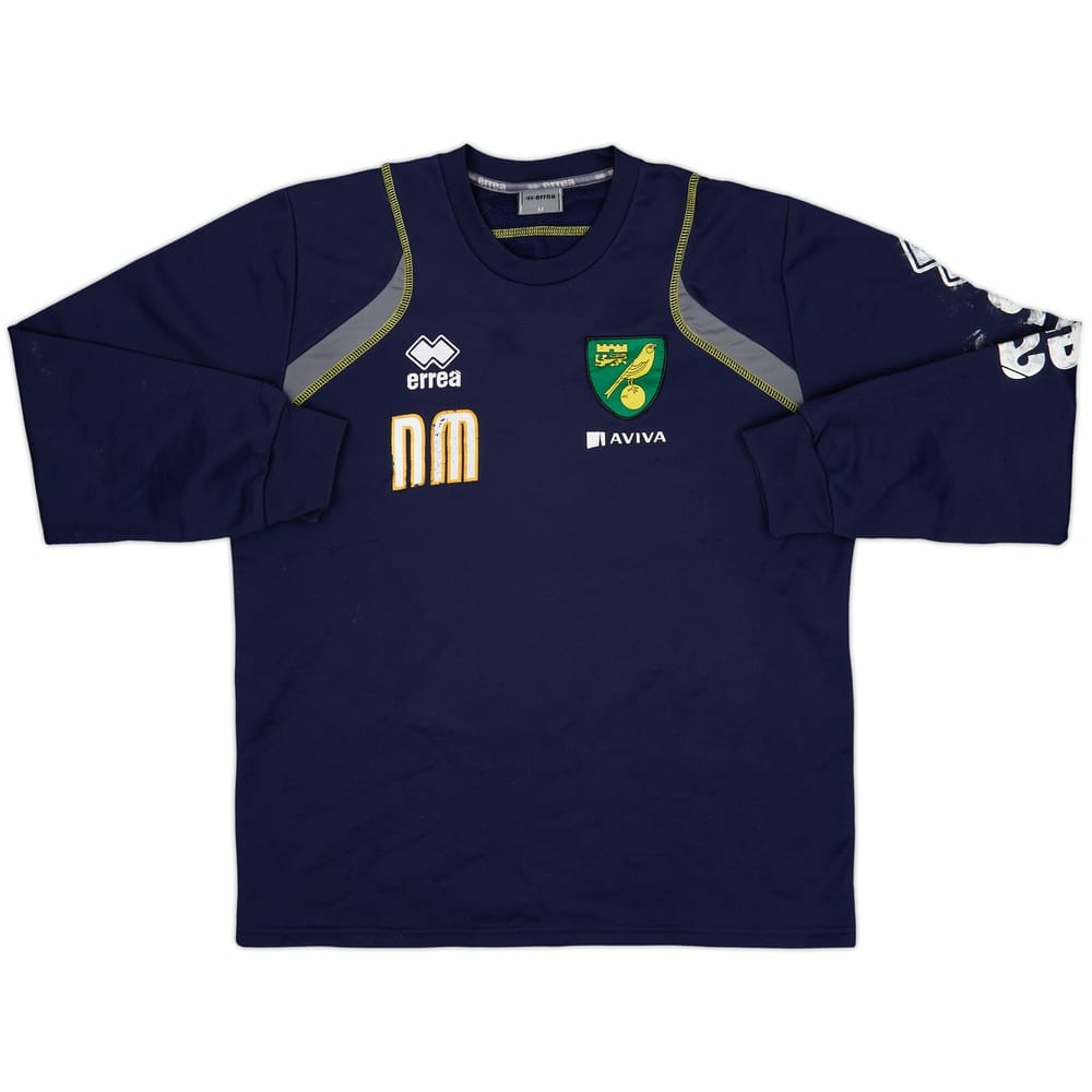 2011-12 Norwich Staff Issue Errea Sweat Top NM - 4/10 - (M)