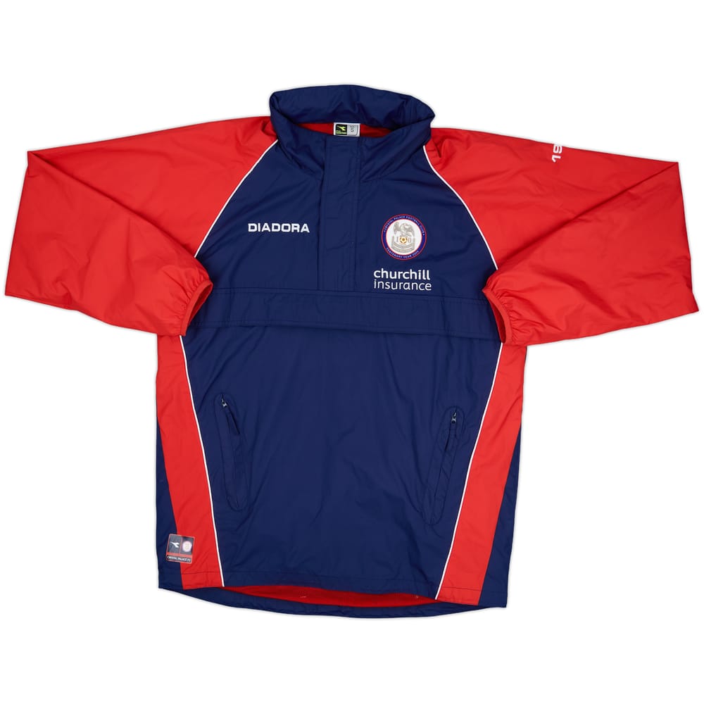 2005-06 Crystal Palace Diadora 1/4 Zip Hooded Rain Jacket - 8/10 - (S)