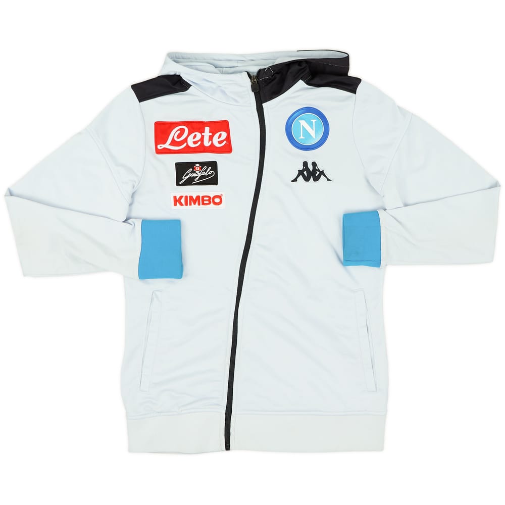 2018-19 Napoli Kappa Hooded Track Jacket - 8/10 - (L.Boys)