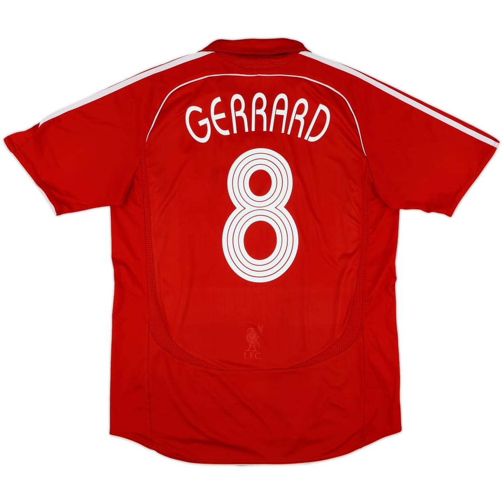 2006-08 Liverpool Home Shirt Gerrard #8 - 6/10 - (L)