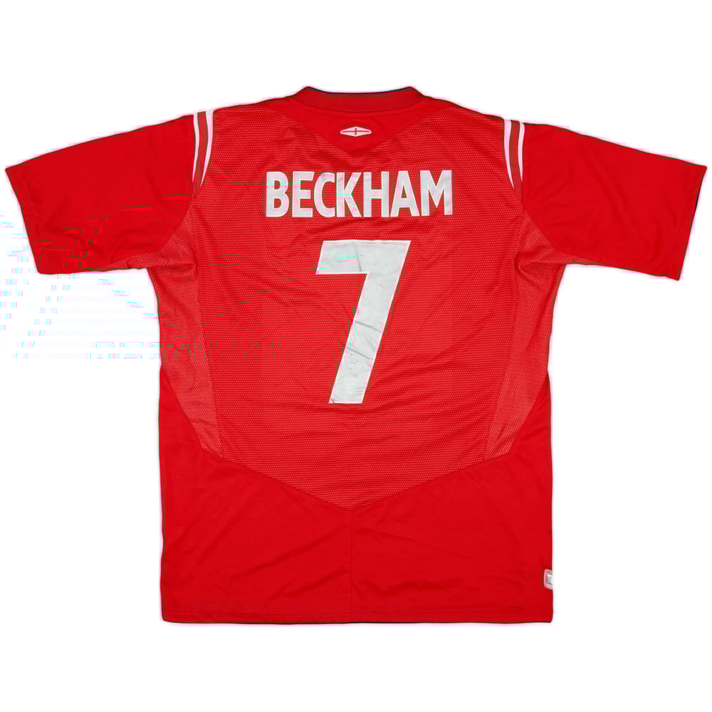 2004-06 England Away Shirt Beckham #7 - 7/10 - (M)