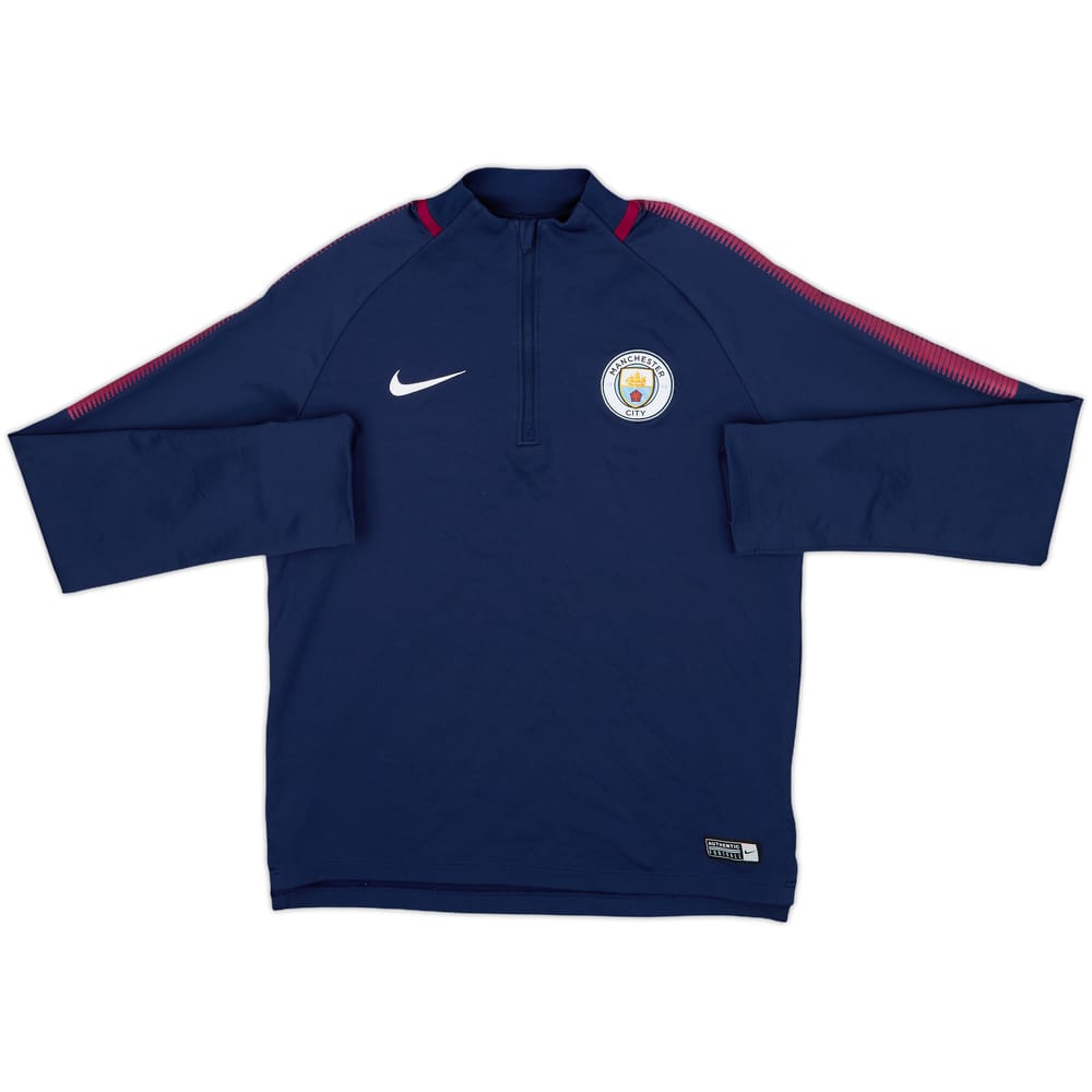 2017-18 Manchester City Nike 1/4 Zip Drill Top - 9/10 - (L.Boys)