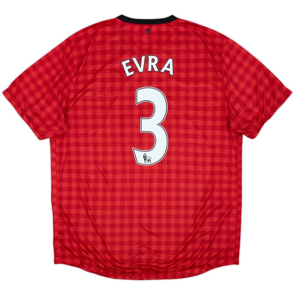 2012-13 Manchester United Home Shirt Evra #3 - 8/10 - (XL)