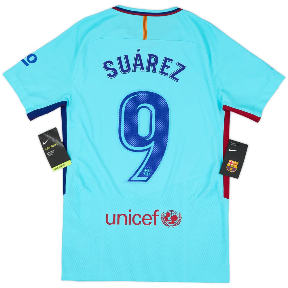 2017-18 Barcelona Authentic Away Shirt Suarez #9 (S)