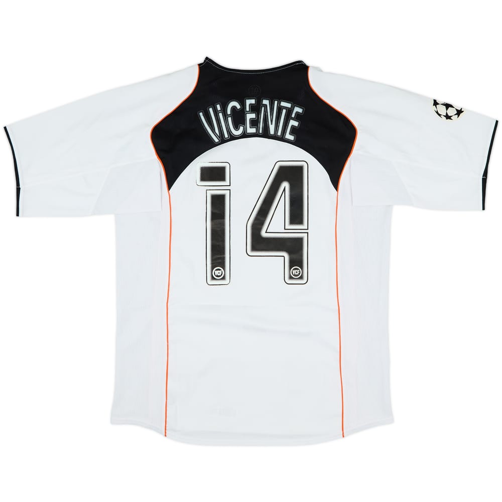 2004-05 Valencia Home Shirt Vicente #14 - 8/10 - (L)