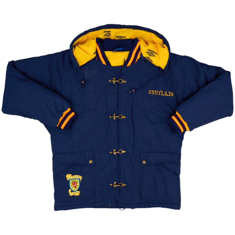 1990-92 Scotland Umbro Padded Hooded Bench Coat - 8/10 - (M)