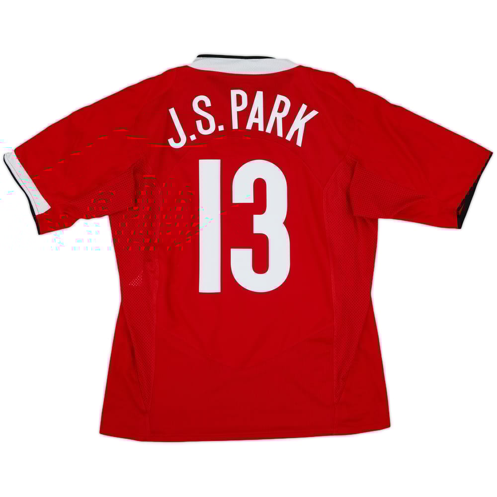 2004-06 Manchester United Home Shirt J.S.Park #13 - 9/10 - (L)