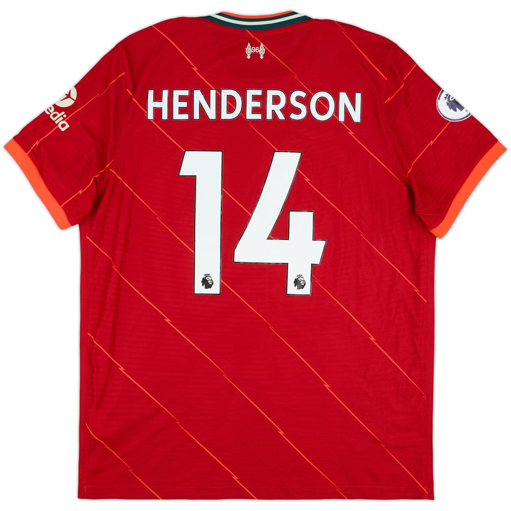 2021-22 Liverpool Authentic Home Shirt Henderson #14 - 8/10 - (XL)