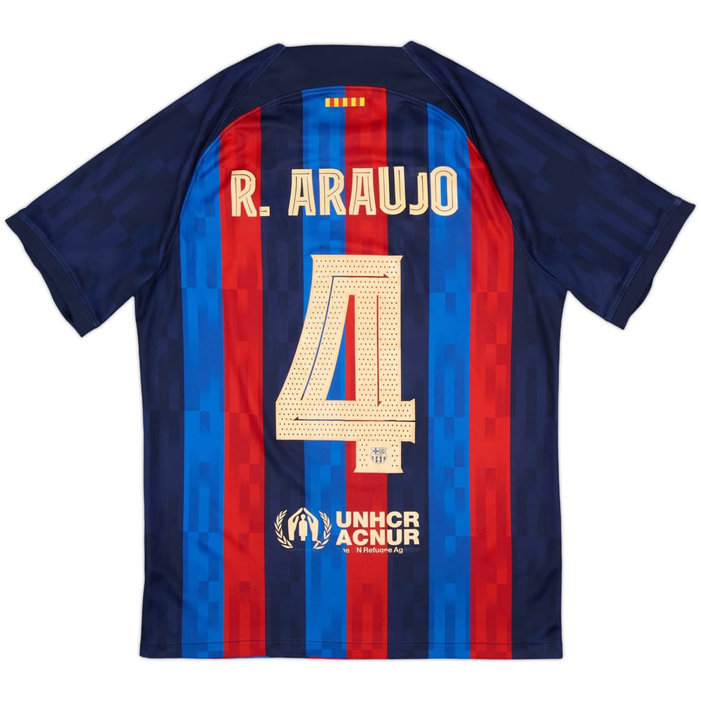 2022-23 Barcelona Home Shirt R. Araujo #4 - 5/10 - (M)