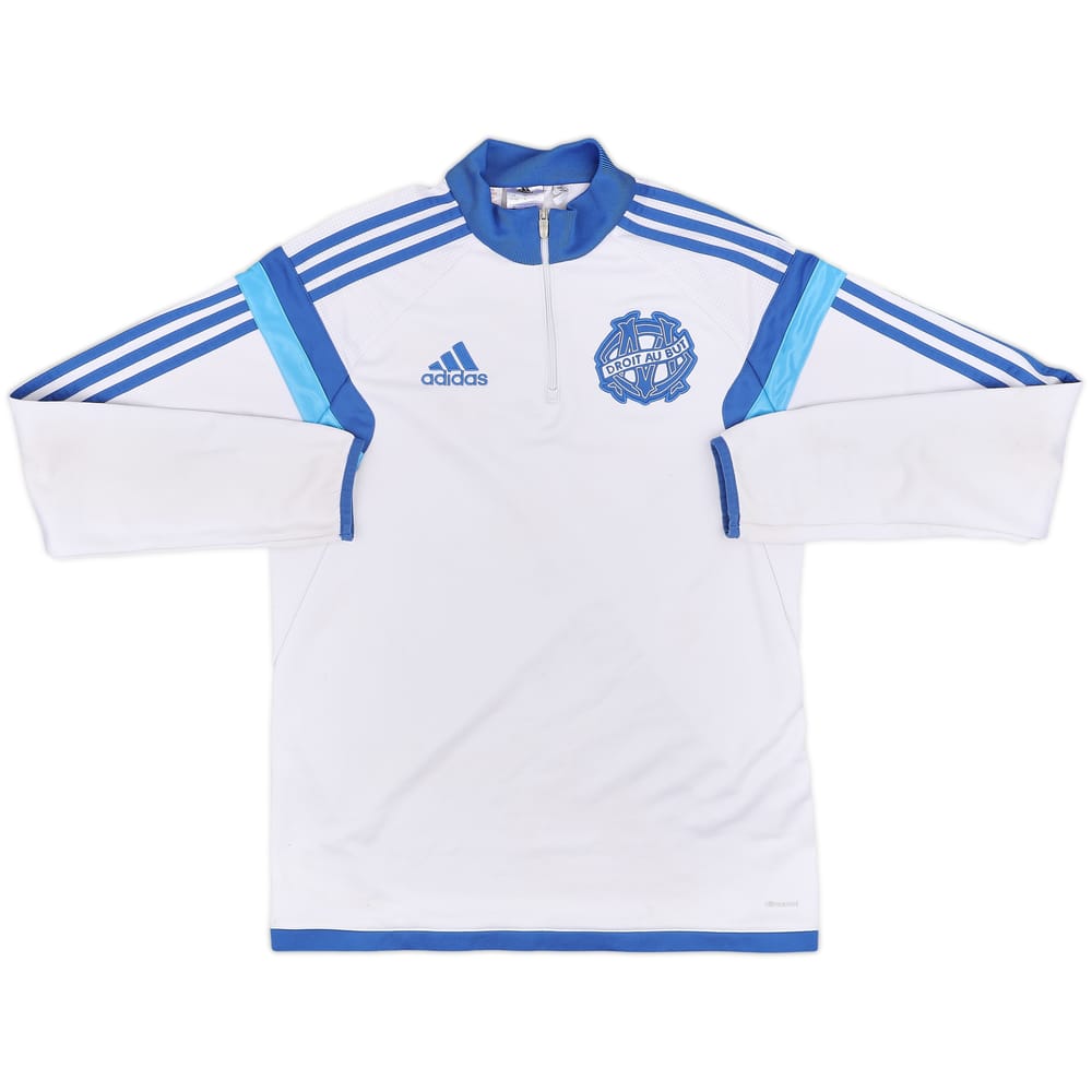 2014-15 Olympique Marseille adidas 1/4 Zip Drill Top - 6/10 - (XL.Boys)