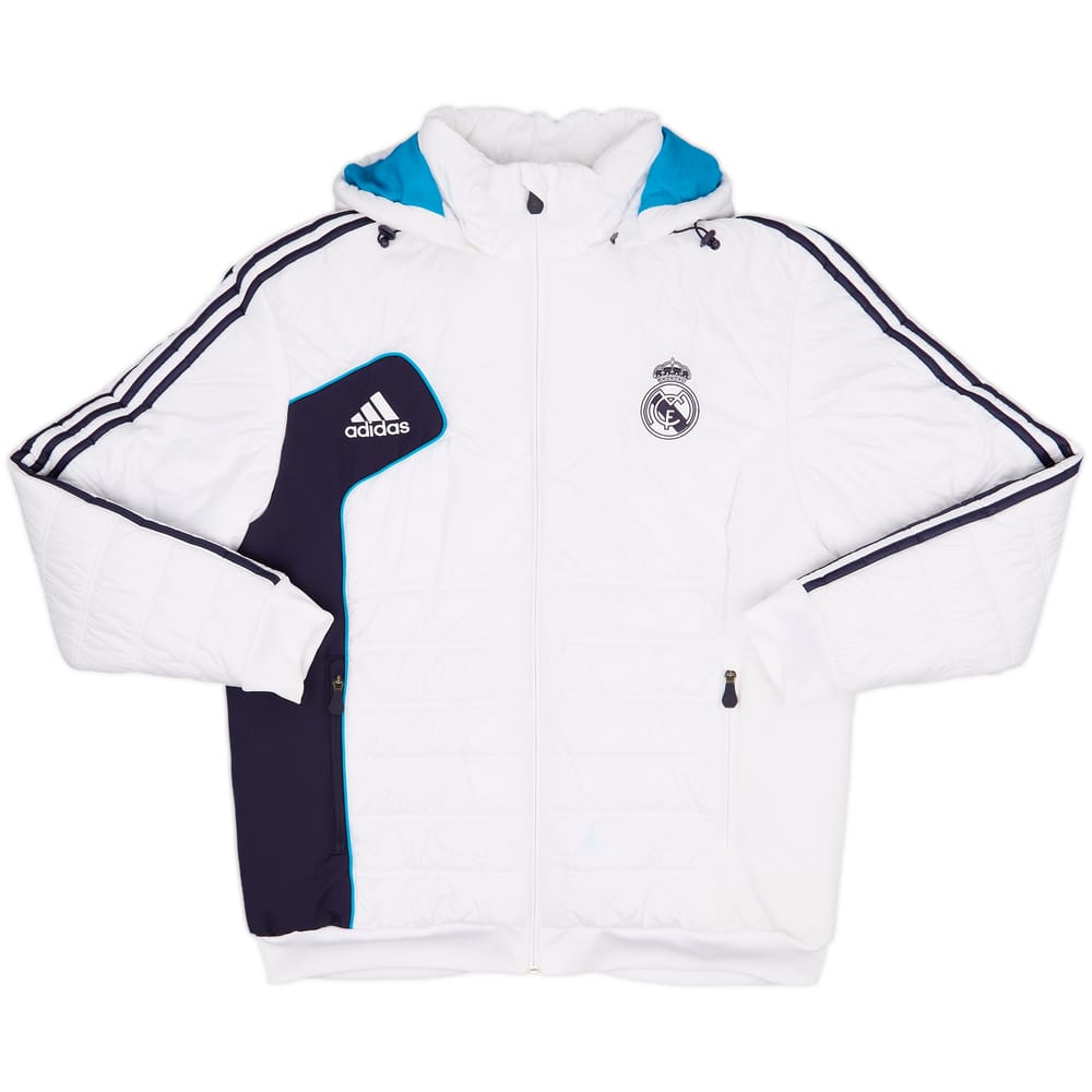 2011-12 Real Madrid adidas Padded Hooded Bench Coat - 8/10 - (L)