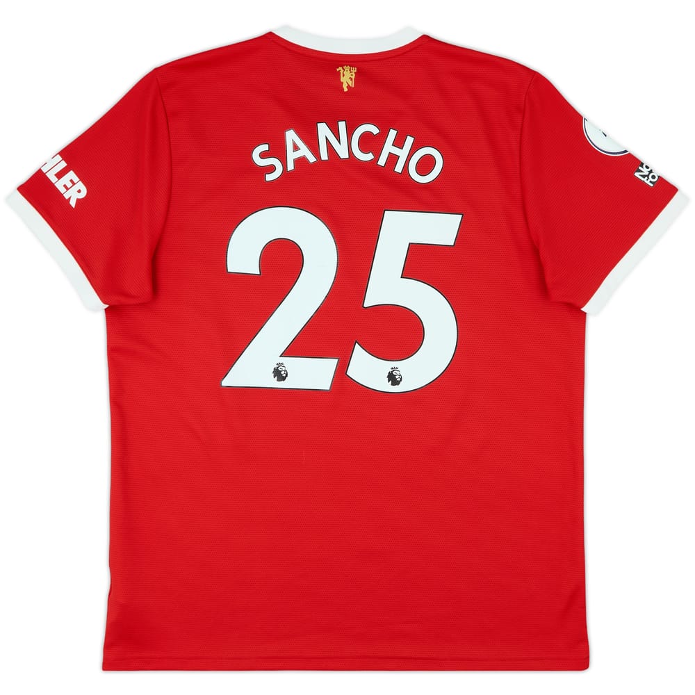 2021-22 Manchester United Home Shirt Sancho #25 - 7/10 - (XL)
