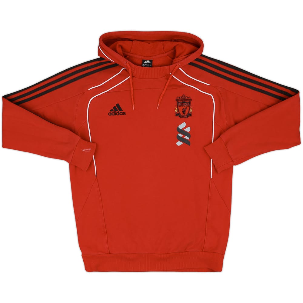 2010-11 Liverpool adidas Hooded Sweat Top - 7/10 - (L)