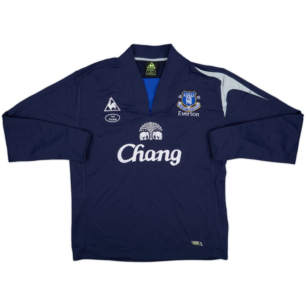 2009-10 Everton Le Coq Sportif Player Issue Drill Top - 9/10 - (L)
