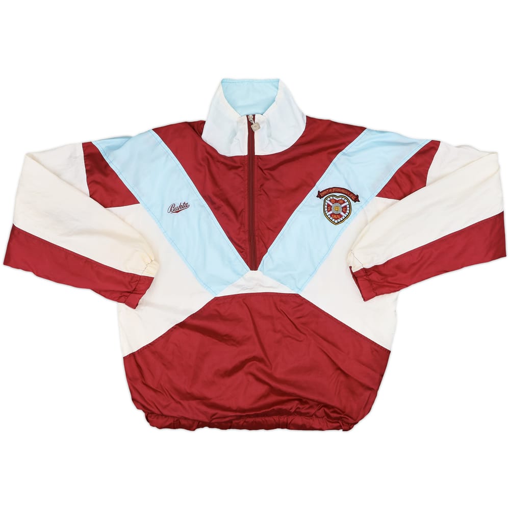 1990-91 Hearts Bukta 1/2 Zip Track Jacket - 9/10 - (XL)