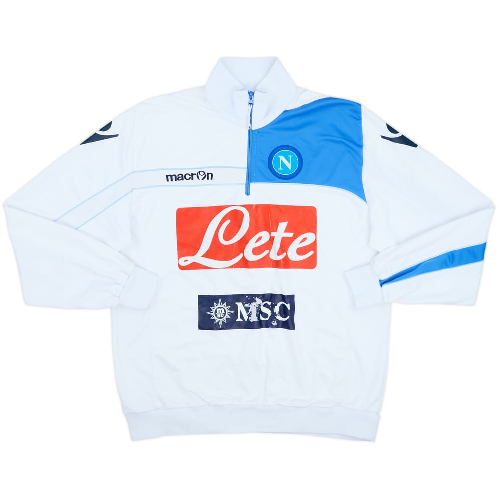 2013-14 Napoli Macron 1/4 Zip Training Top - 5/10 - (L)