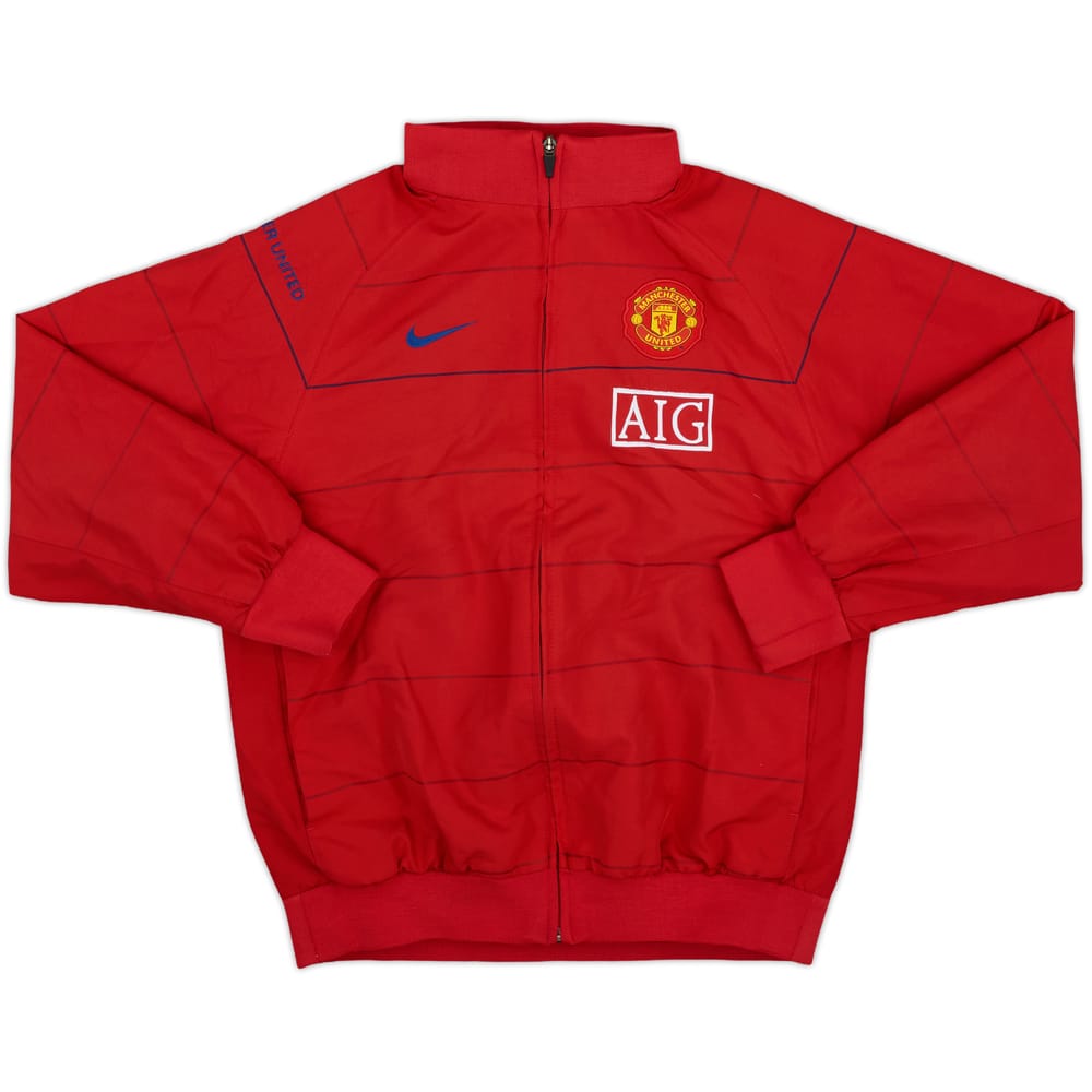 2008-09 Manchester United Nike Track Jacket - 8/10 - (L.Boys)