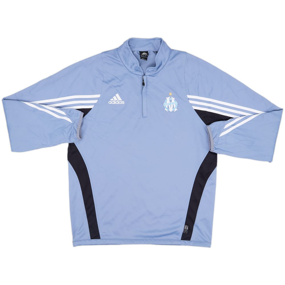 2003-04 Olympique Marseille adidas 1/4 Zip Training Top - 8/10 - (M)