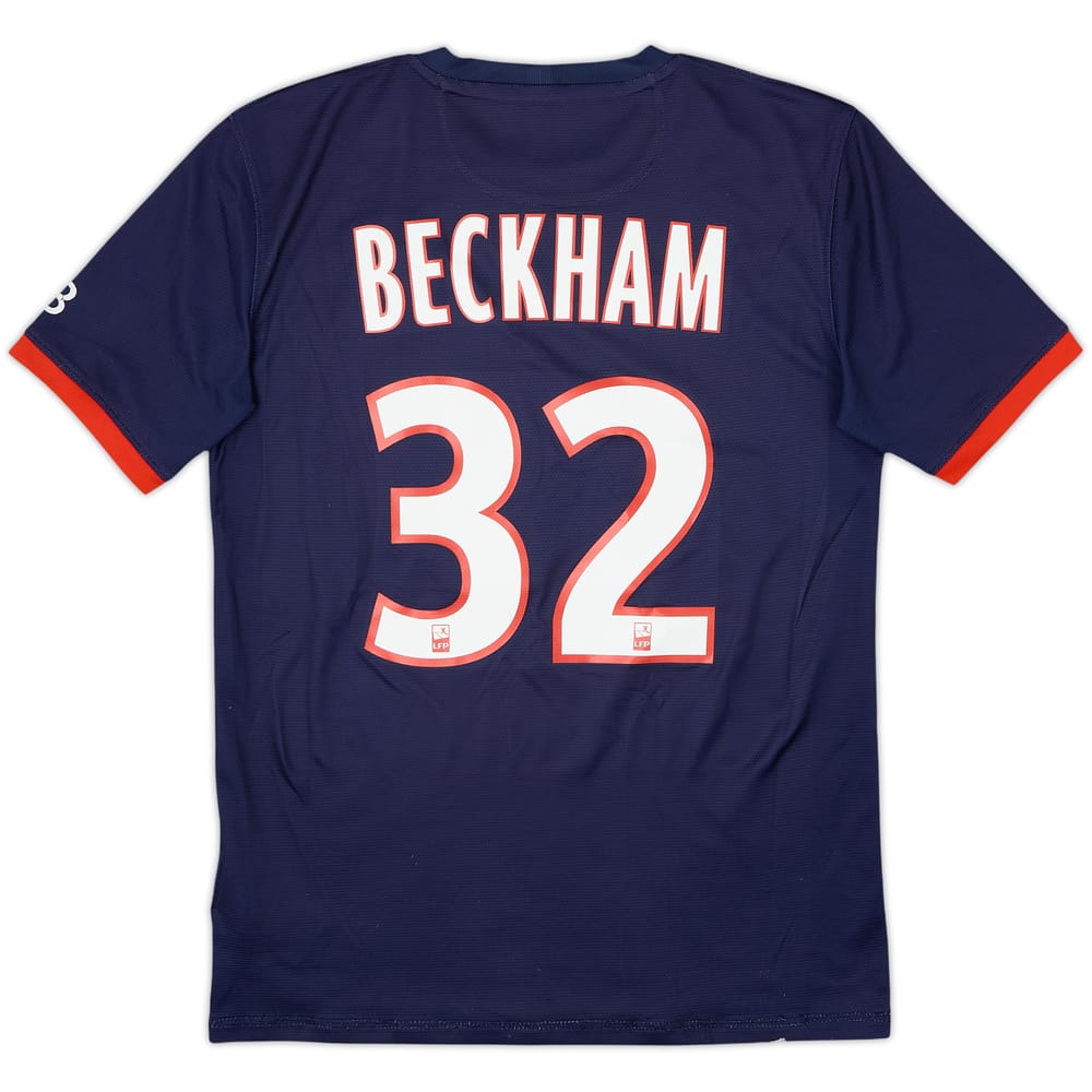 2013-14 Paris Saint-Germain Home Shirt Beckham #32 - 7/10 - (S)
