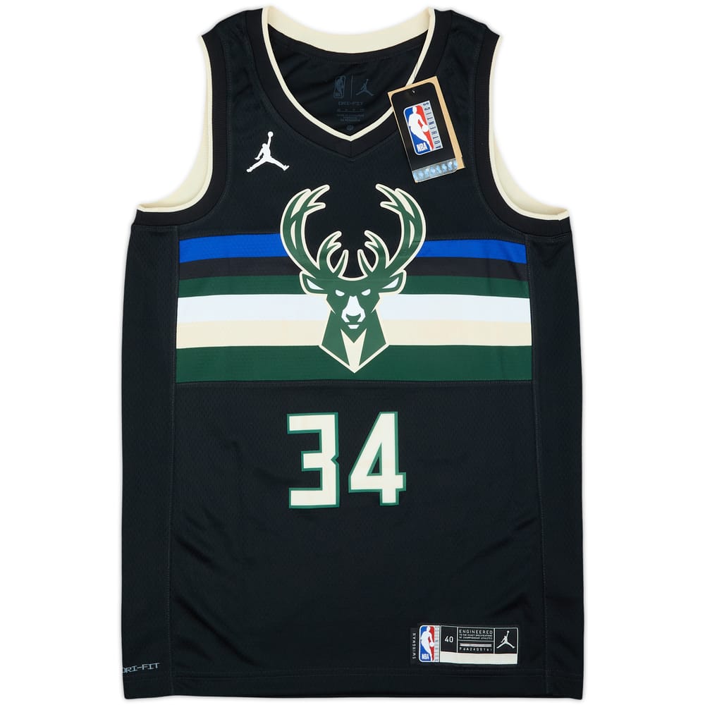 2020-22 Milwaukee Bucks Antetokounmpo #34 Jordan Swingman Alternate Jersey (S)