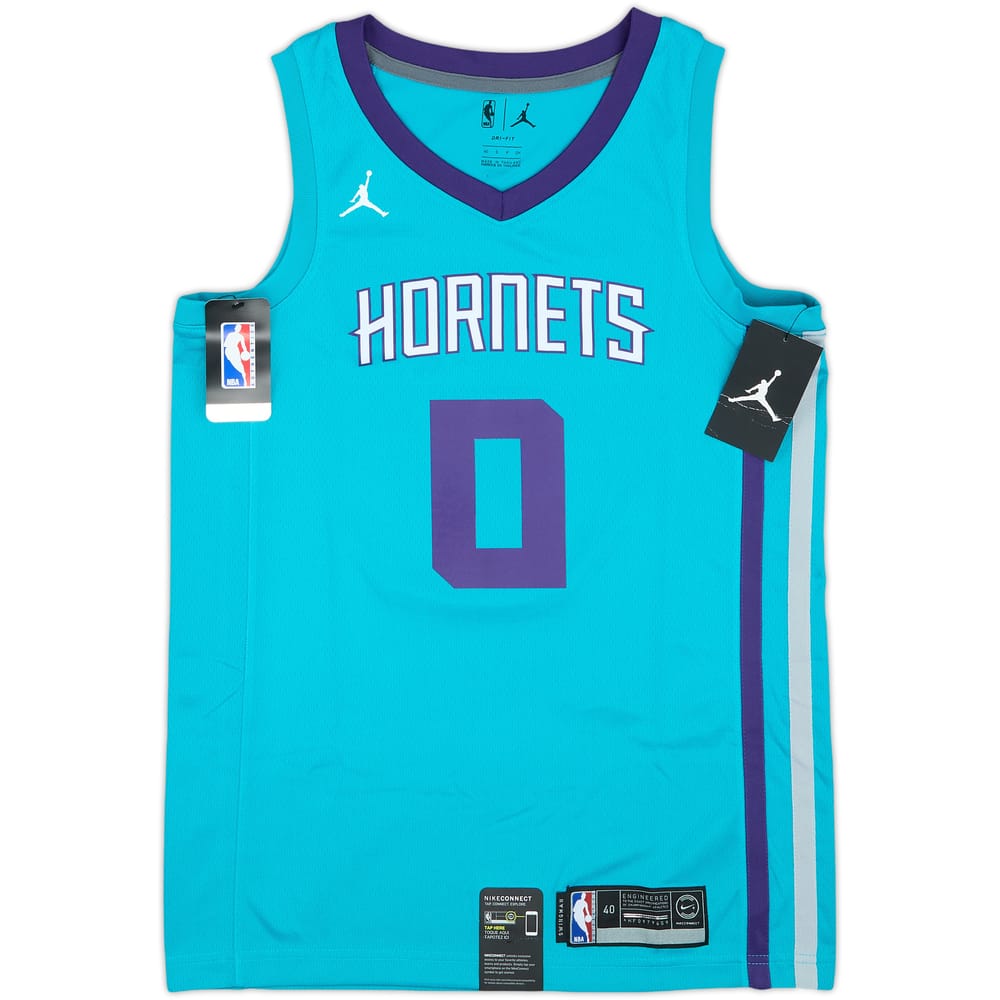 2018-20 Charlotte Hornets Bridges #0 Jordan Swingman Away Jersey (S)