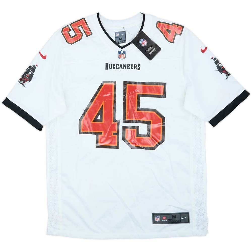 2020-23 Tampa Bay Buccaneers White #45 Nike Game Away Jersey (M)