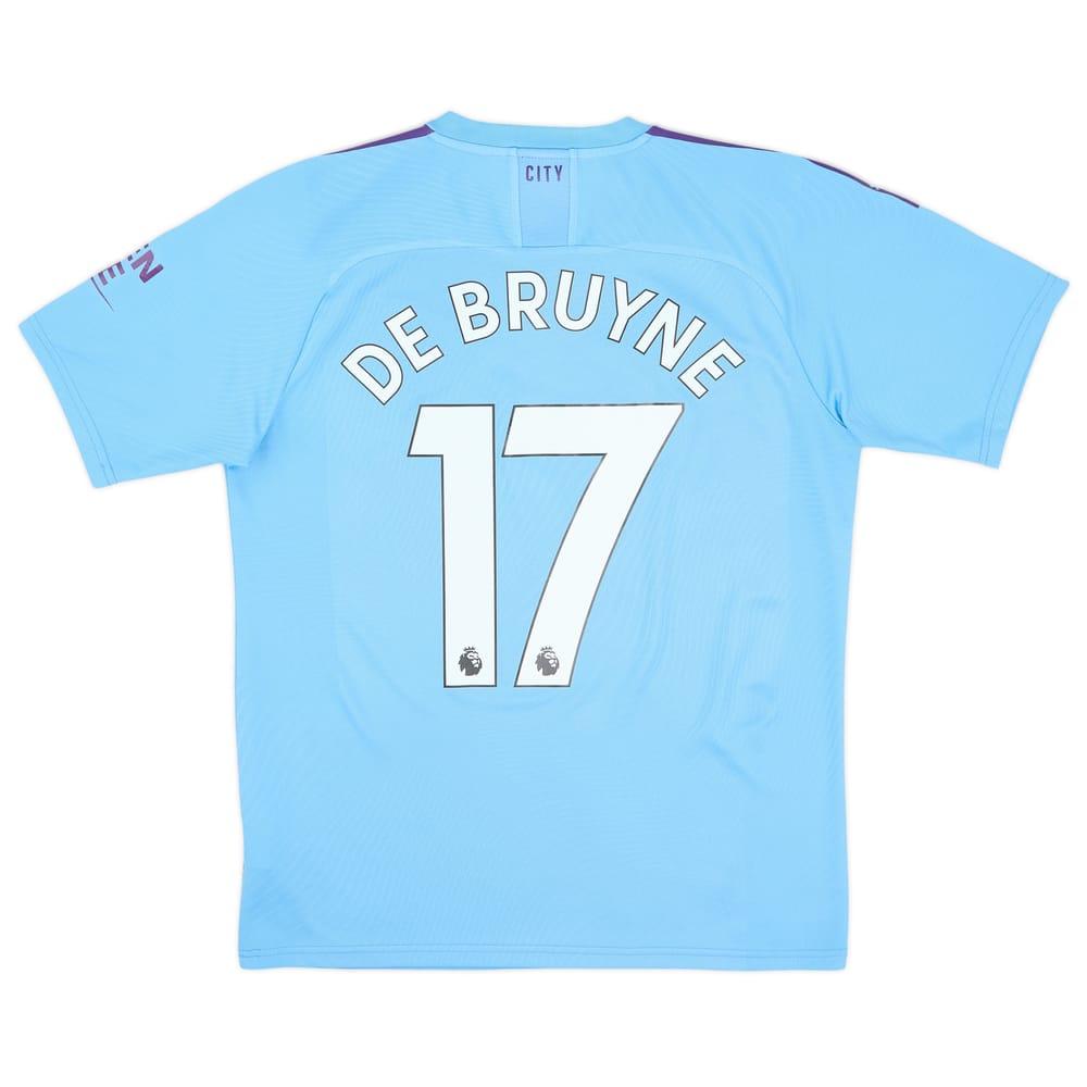 2019-20 Manchester City Home Shirt De Bruyne #17 - 8/10 - (M)