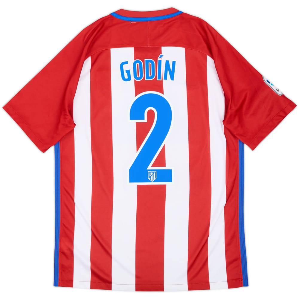 Camiseta de local del Atletico Madrid 2016-17 Godin #2 - 6/10 - (M)