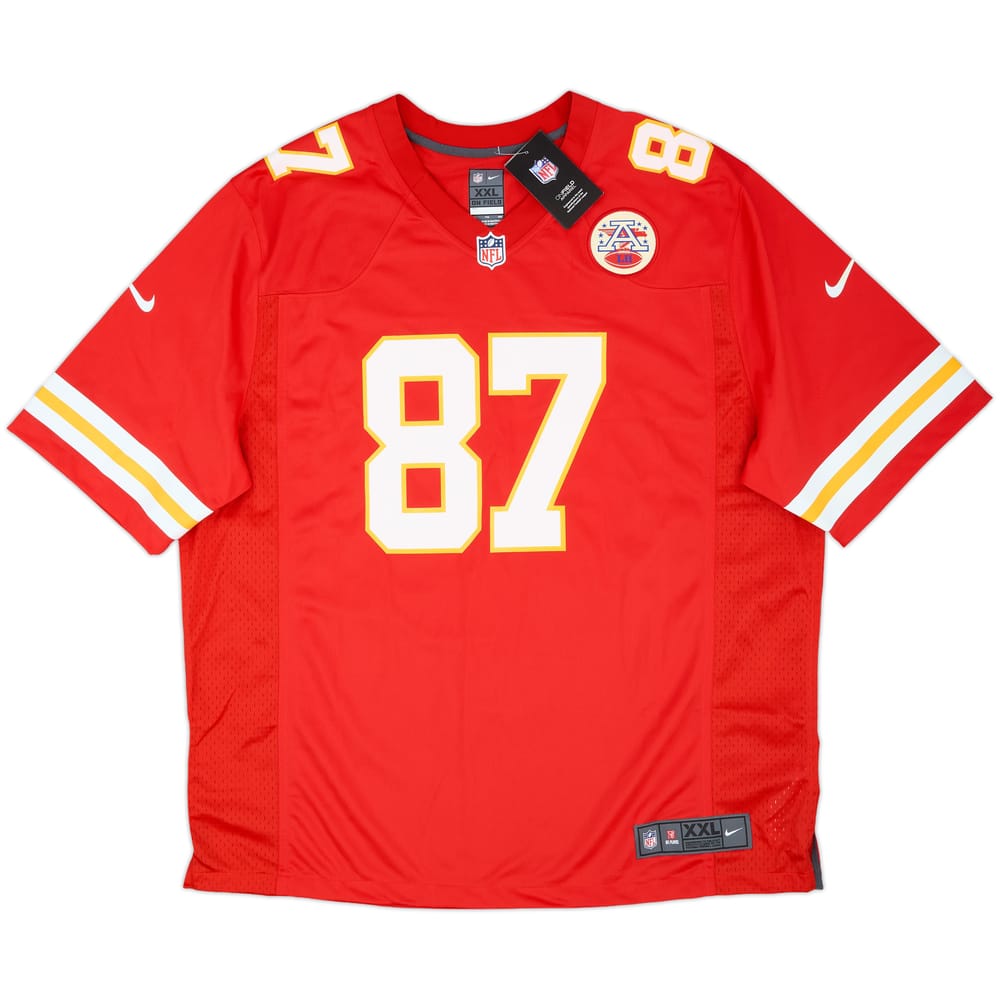 2013-25 Kansas City Chiefs Kelce #87 Nike Game Home Jersey (XXL)