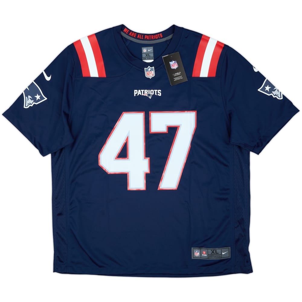 2020-21 New England Patriots Johnson #47 Nike Game Home Jersey (XL)