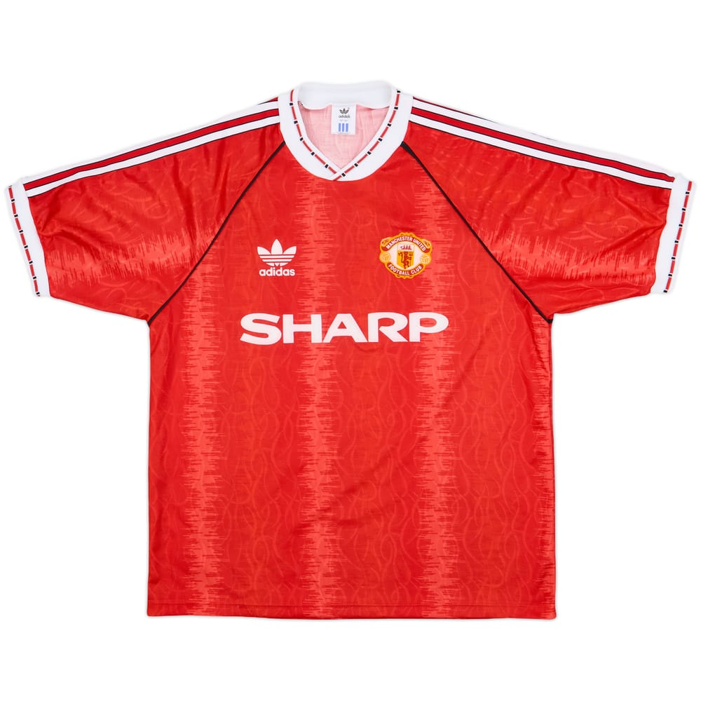 1990-92 Manchester United Home Shirt - 9/10 - (L)